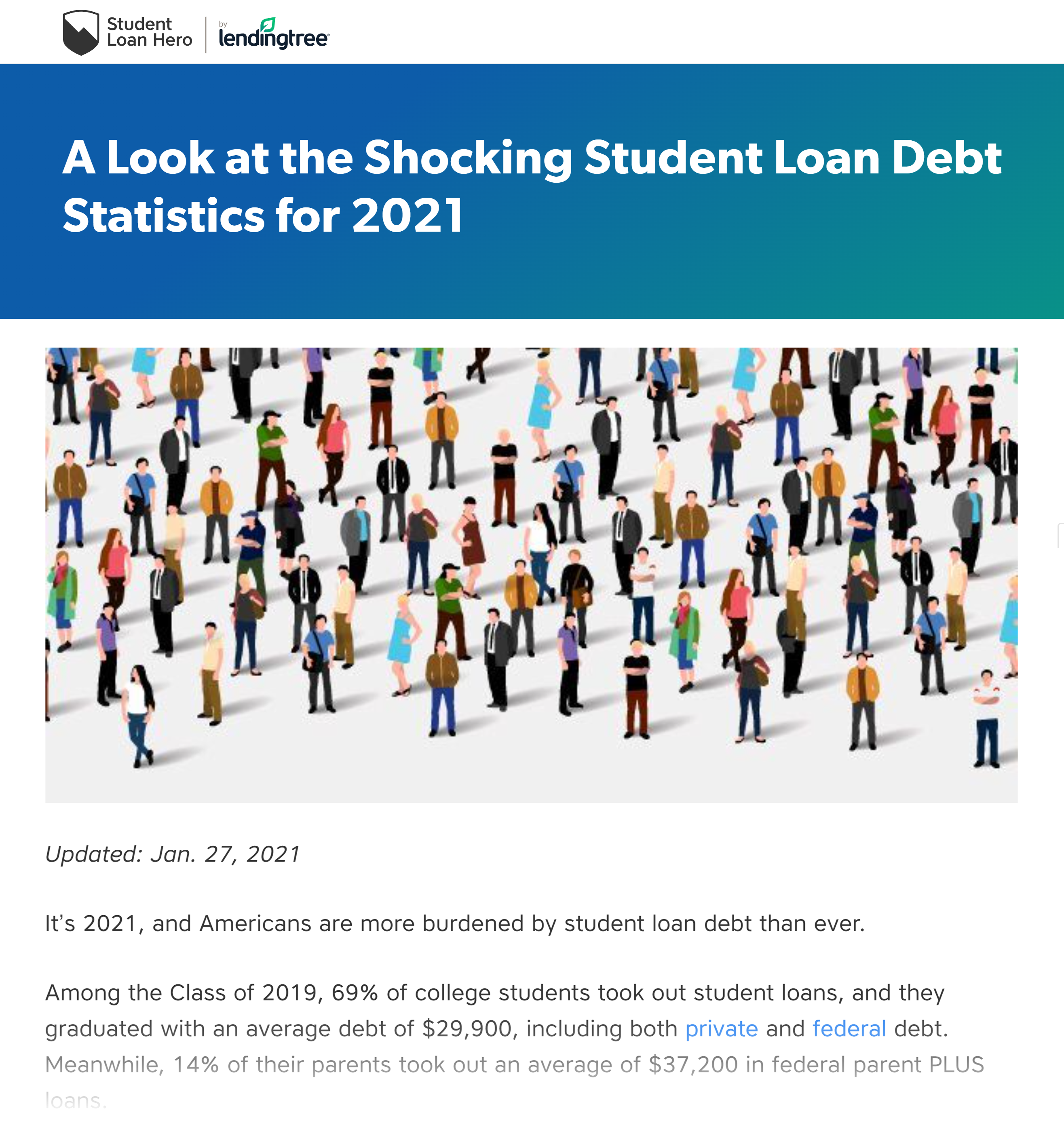 Student Loan Hero – Student loan debt statistics