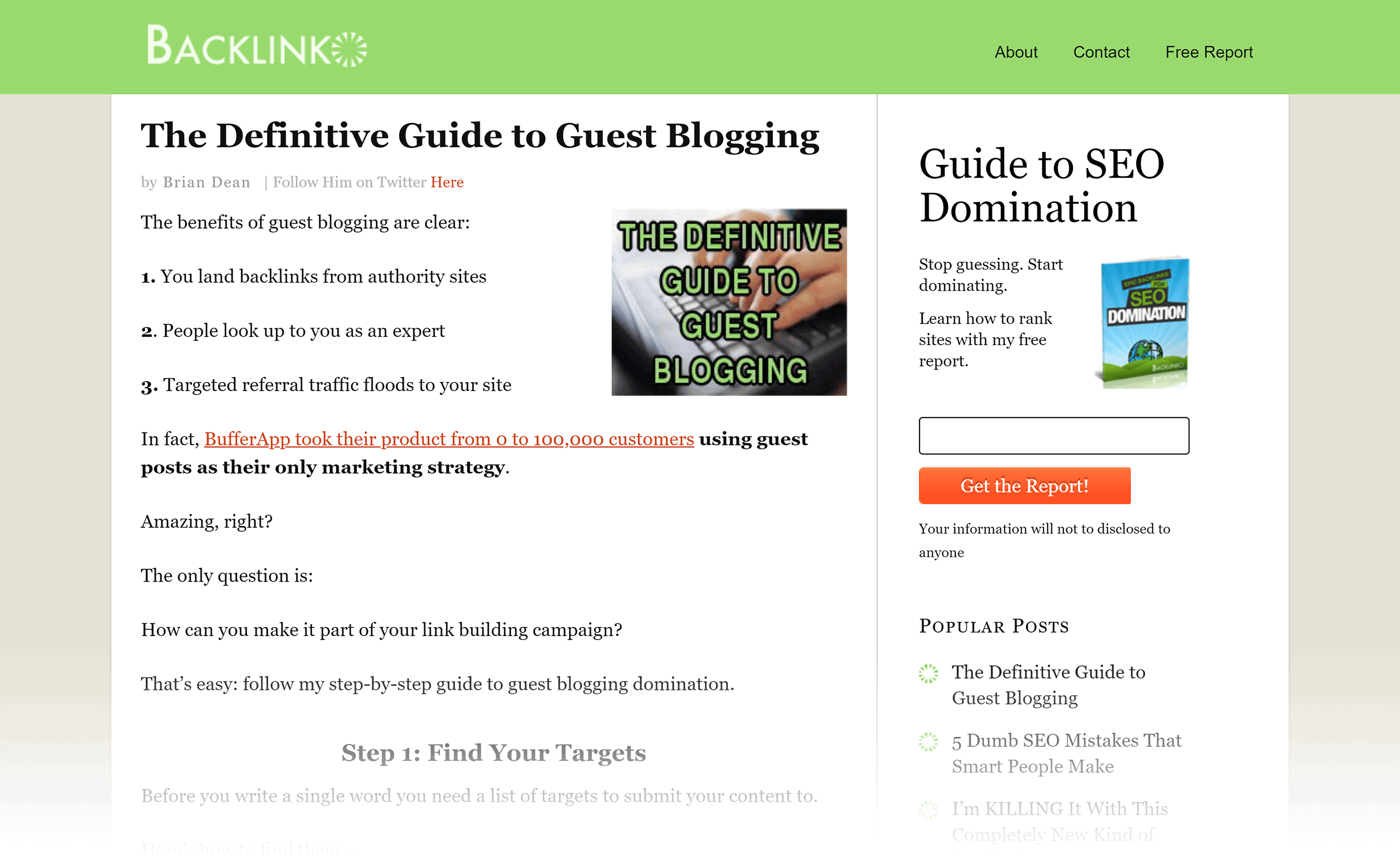 The Definitive Guide to Guest Blogging post – Old