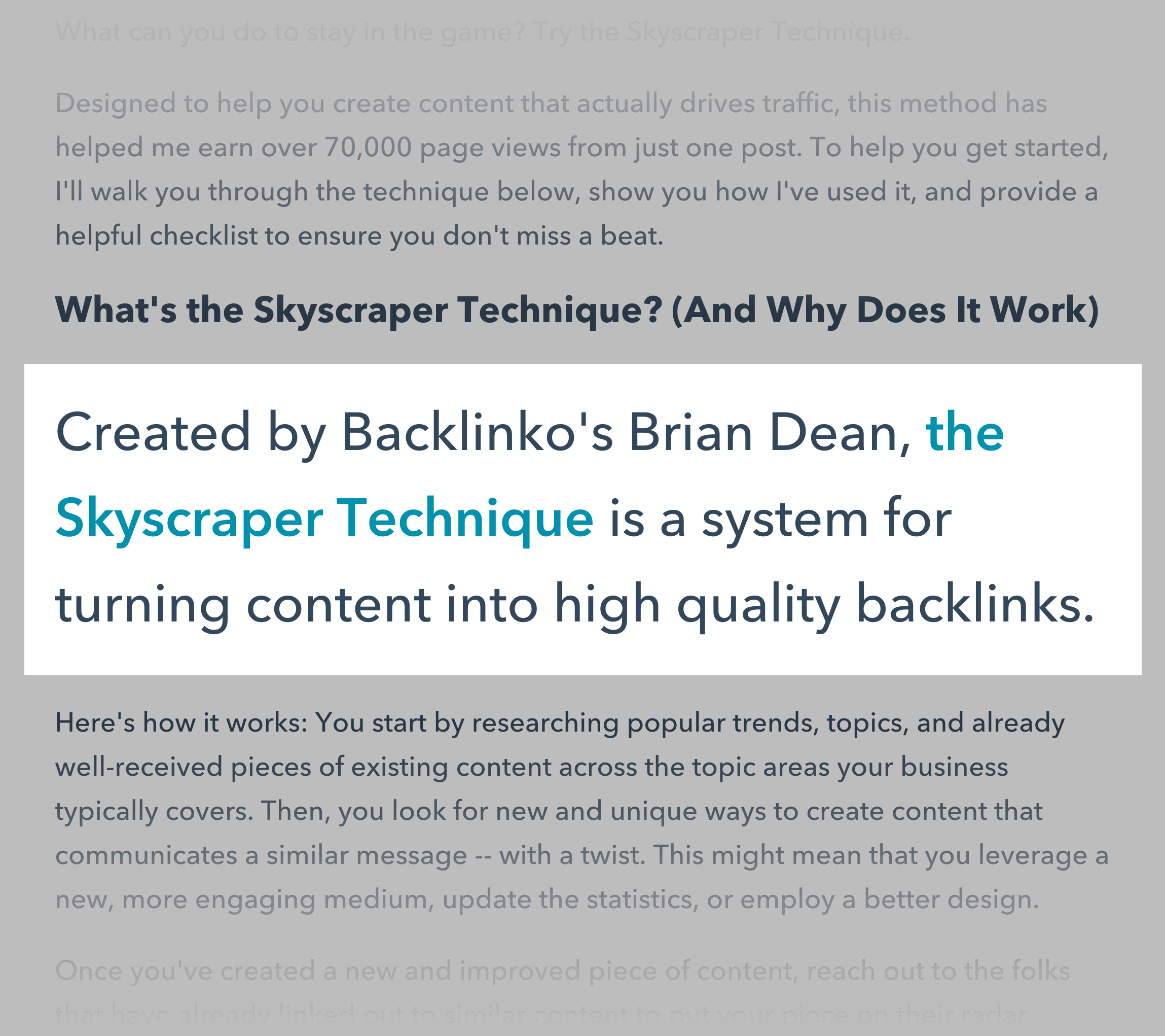 The Skyscraper – Technique Backlinks