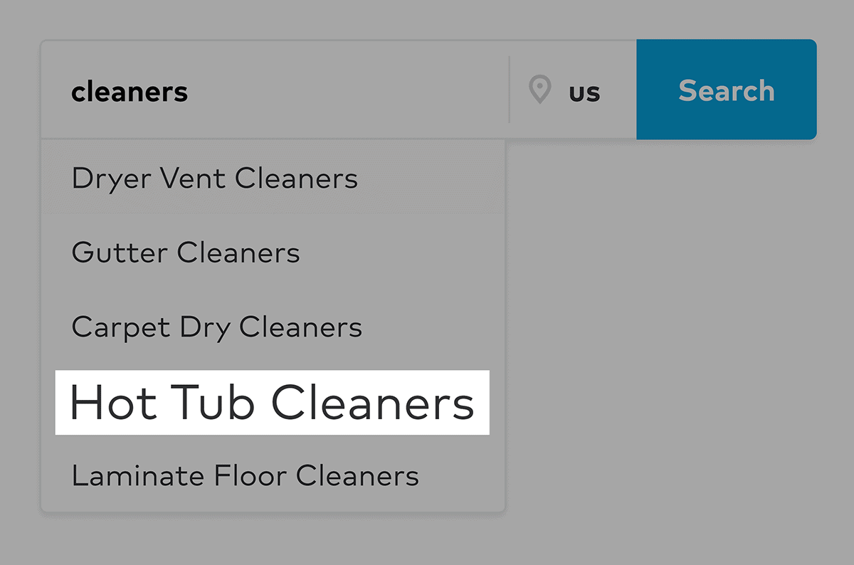 Thumbtack search – Hot tub cleaners suggestion
