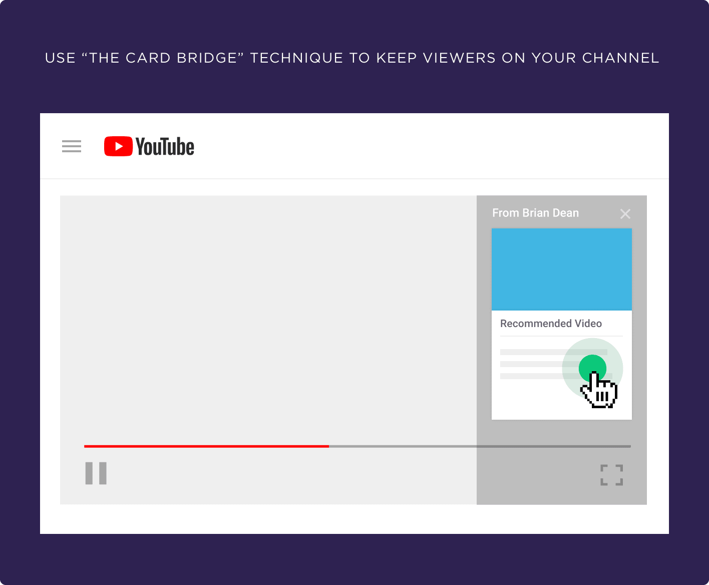 Use "The card bridge" technique to keep viewers on your channel