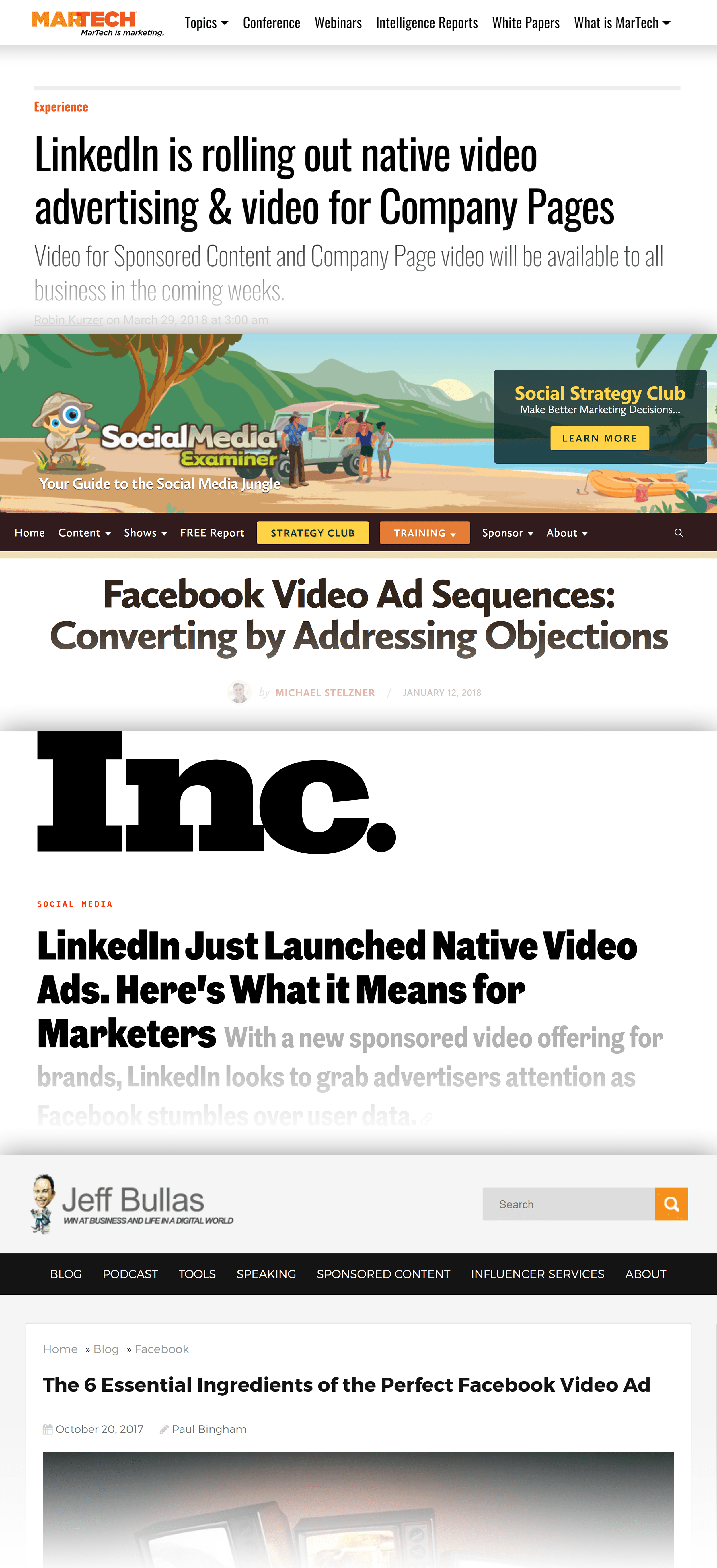 Video marketing posts