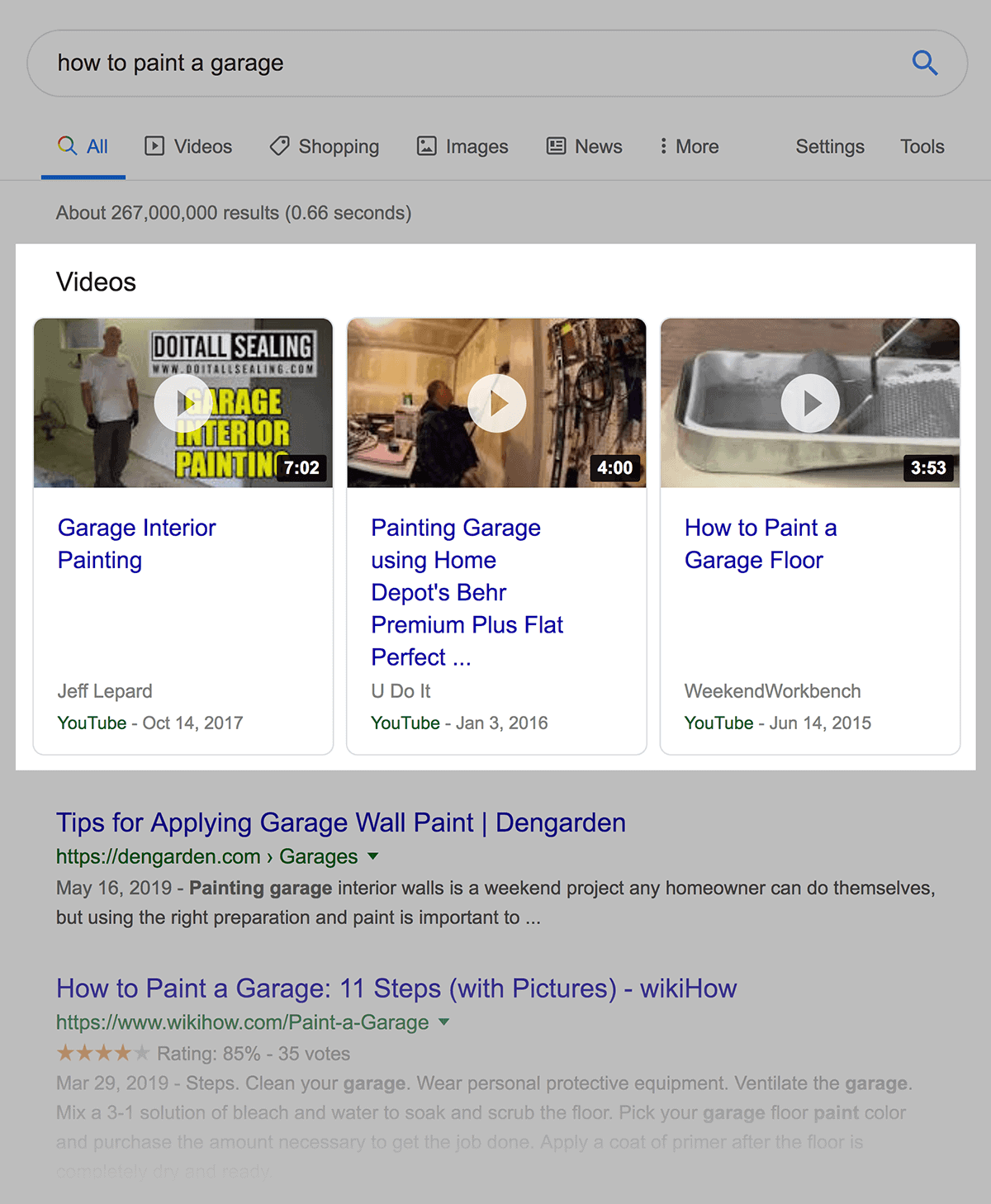 Video results for "how to paint a garage"