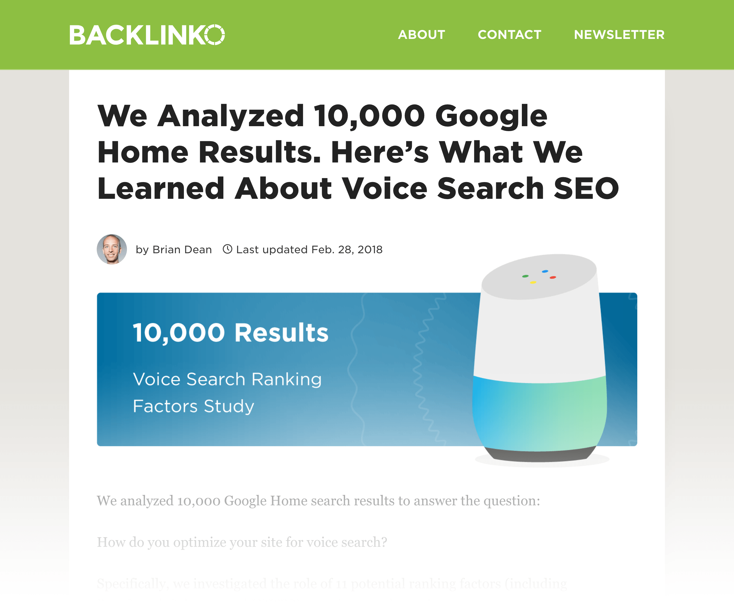 Voice Search Ranking Factors