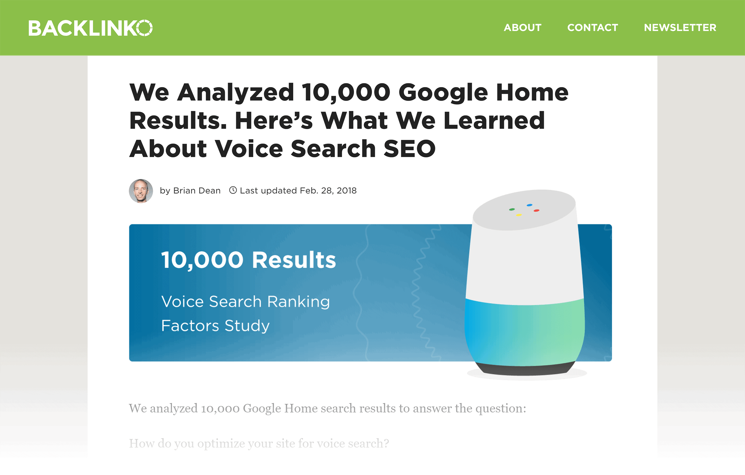Voice Search SEO study – Post