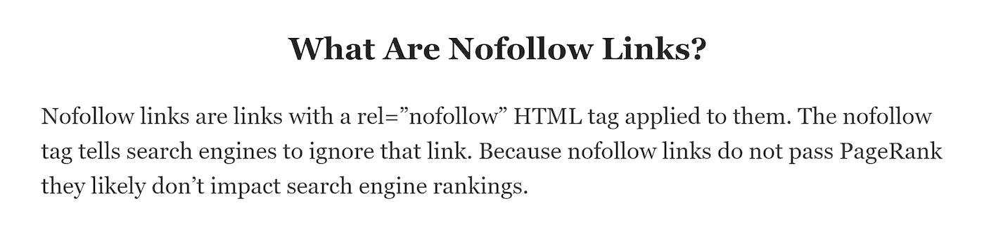 "What Are Nofollow Links?"