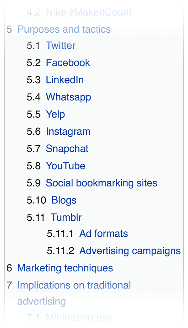 Wikipedia contents