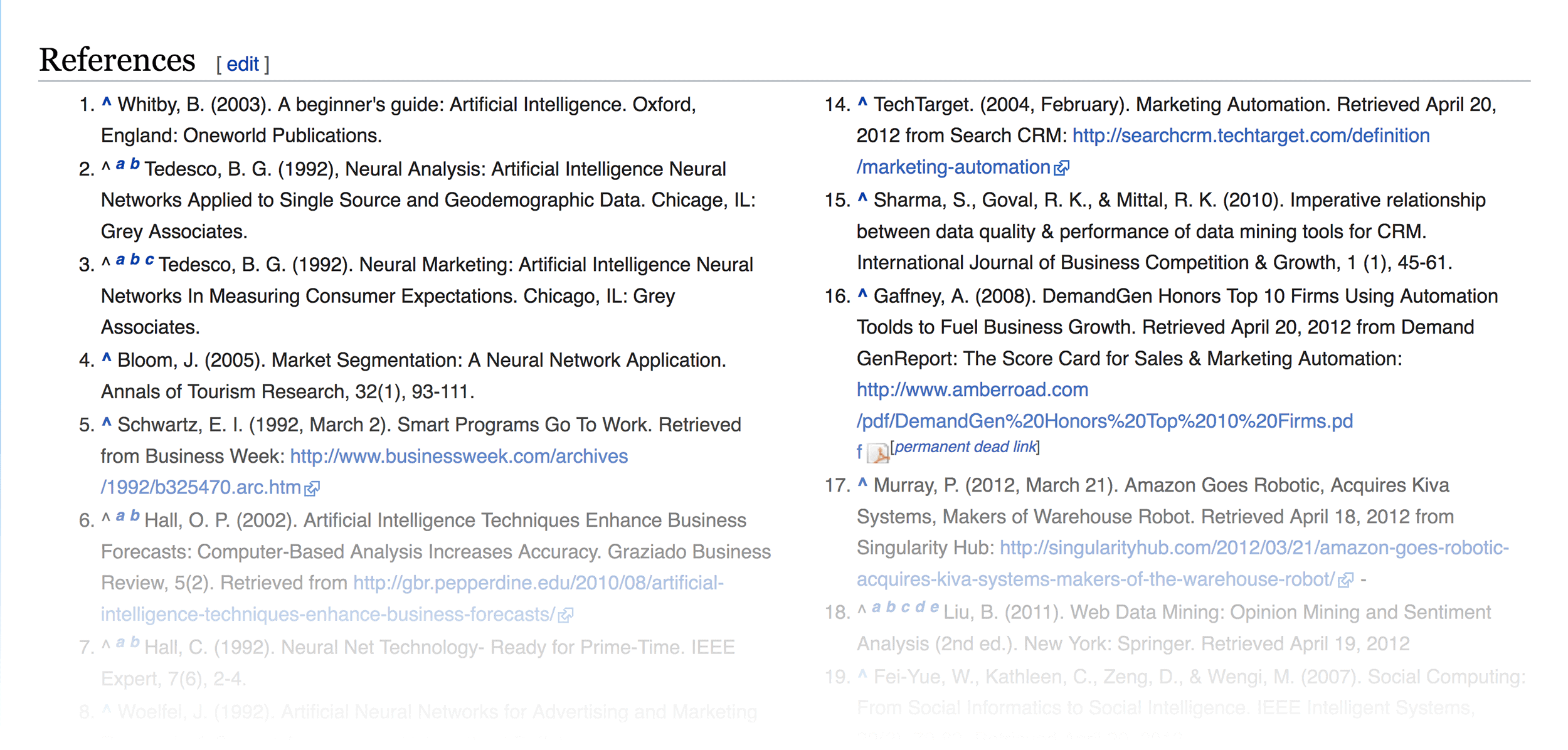 Wikipedia references