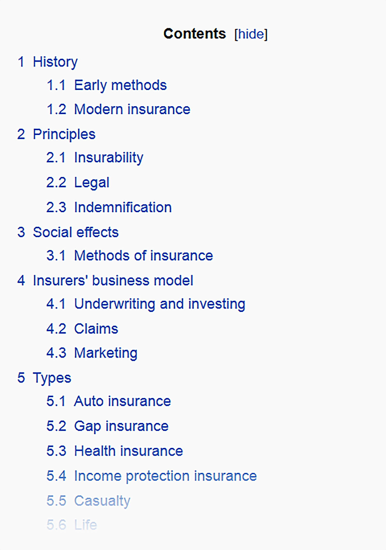 Wikipedia – Table of contents