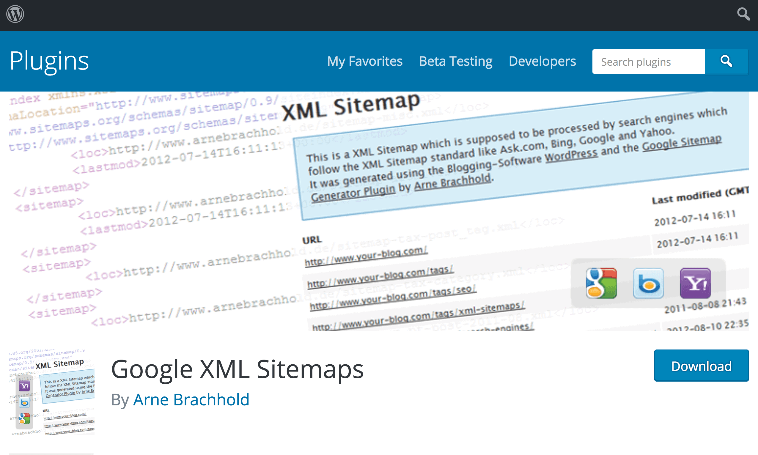 WordPress XML sitemap
