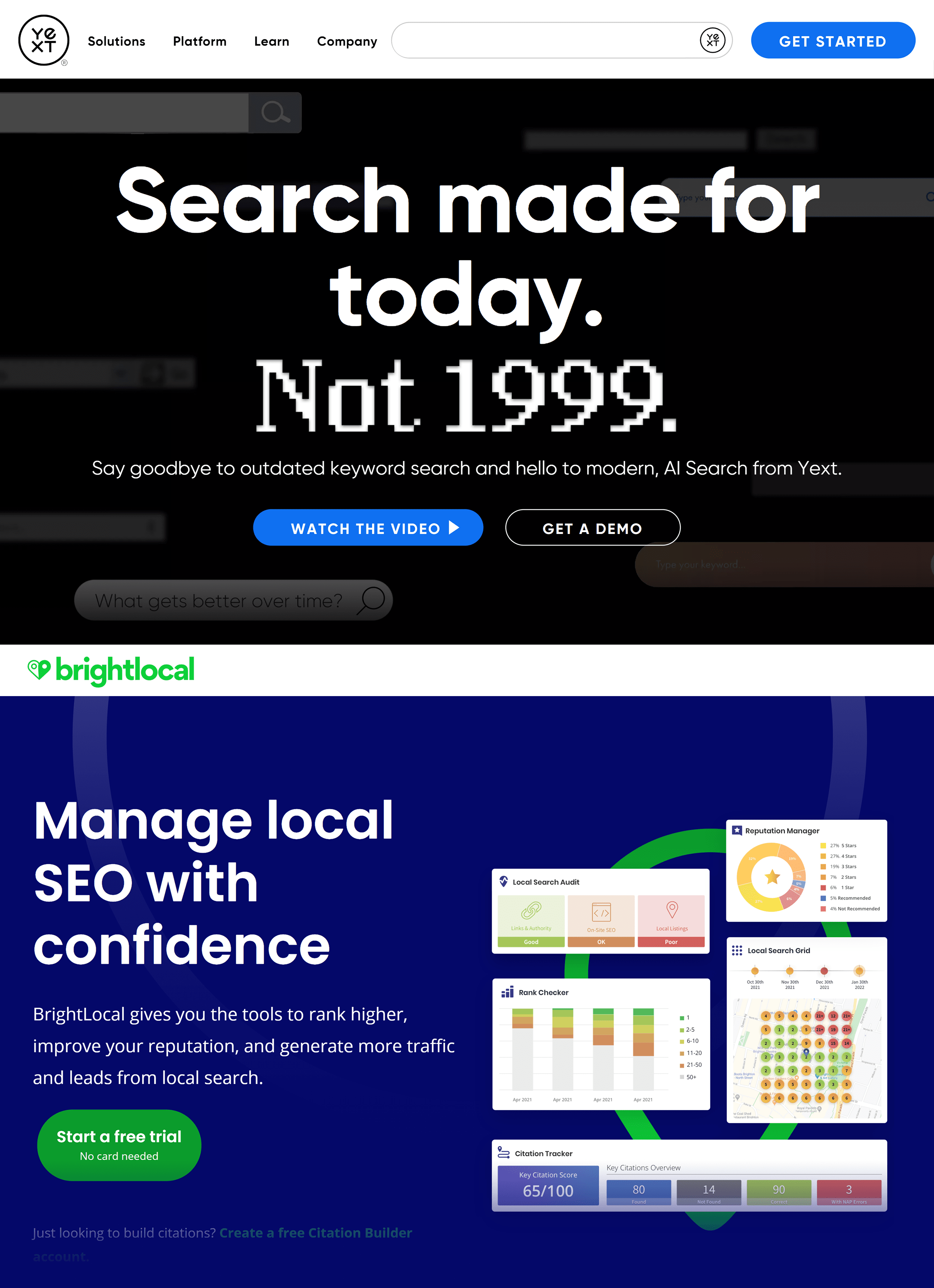 Yext and Brightlocal