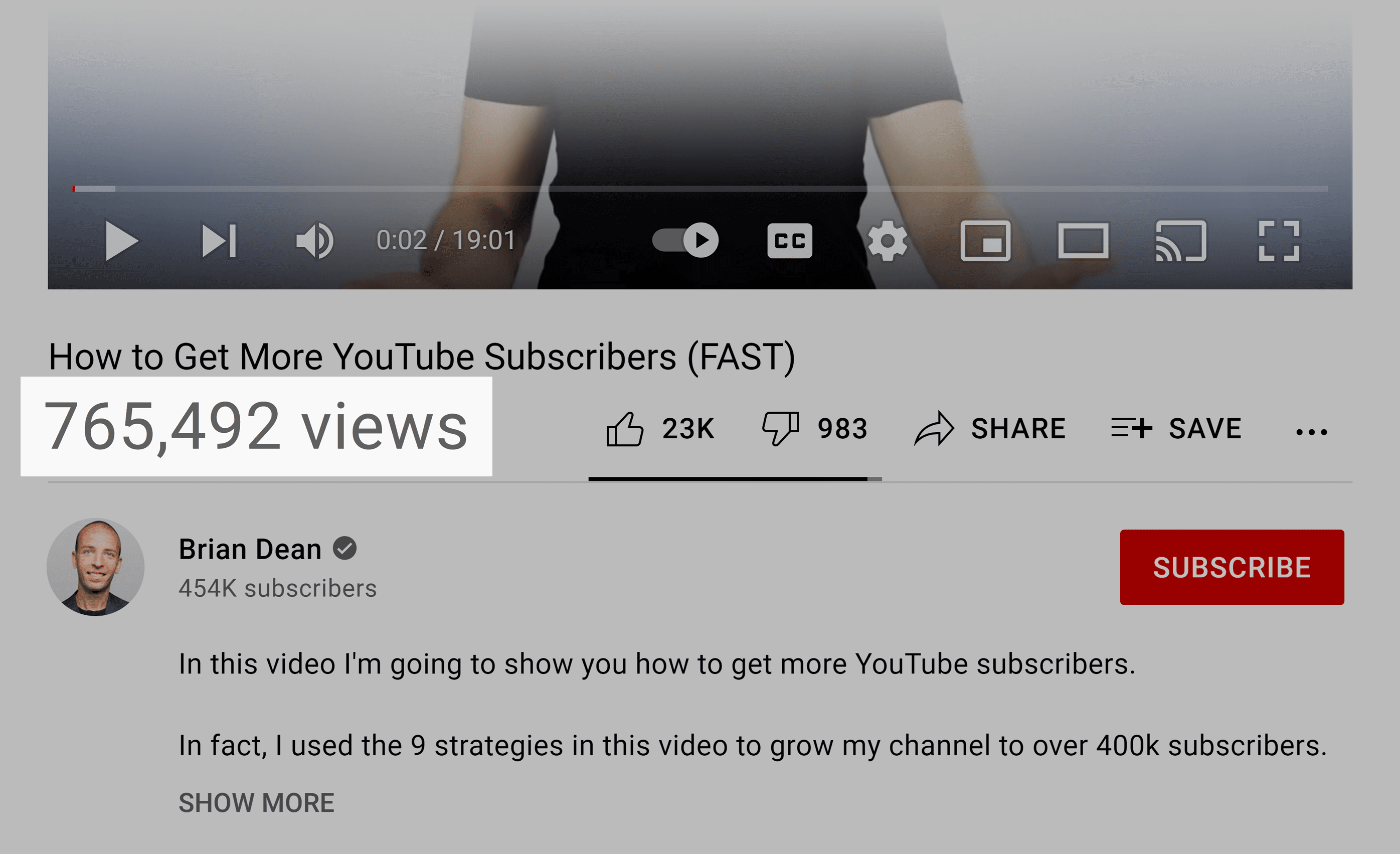 YouTube subscribers – Video views